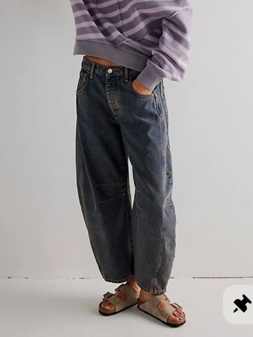 Free People We The Free Good Luck Mid-Rise Barrel Jeans